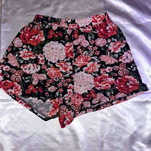 Flower pajama shorts